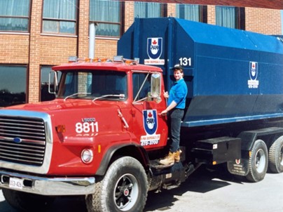 Brian O'Connor on a U-Pak truck in 1988.