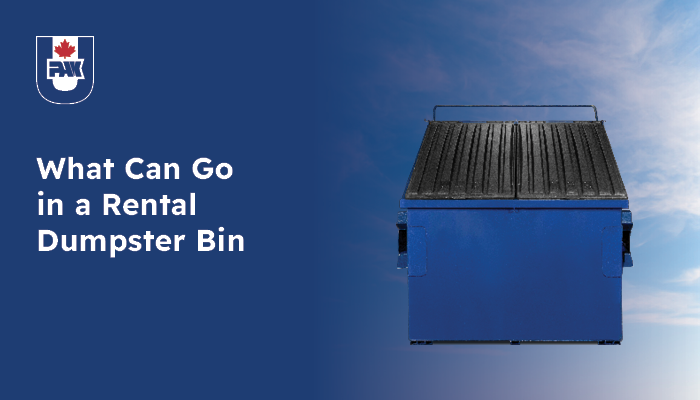 What Goes in a Rental Dumpster Bin?